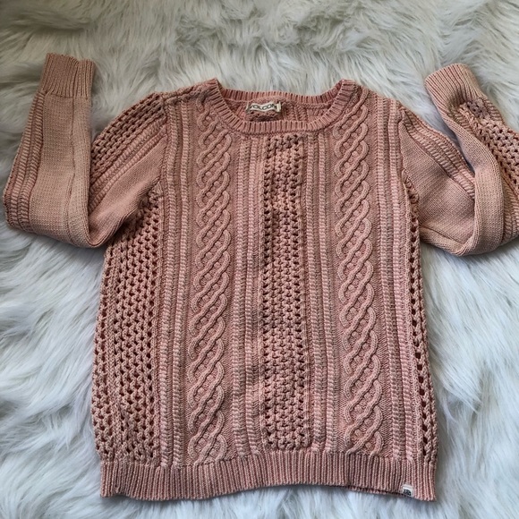 Volcom Powder Pink Mess Round Crewneck Sweater - Picture 3 of 11